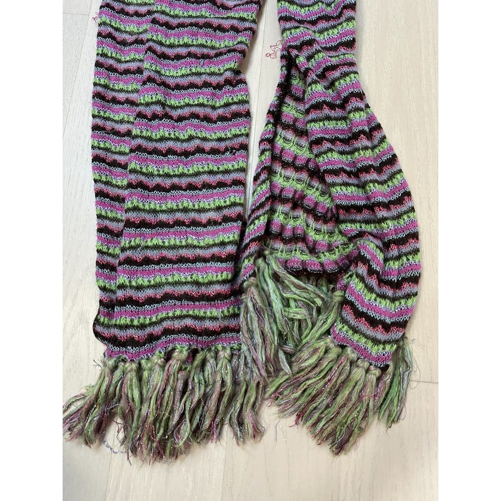 Christian Lacroix Scarf Oversize Bazar Knit Striped Whimsy Grunge Maximal Y2K